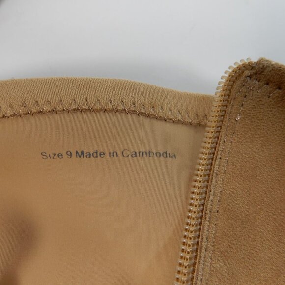 Dolce Vita Azalea Pointed Toe Bootie Sock Boots 9 Camel Tan Stretch Faux Suede - Picture 6 of 14